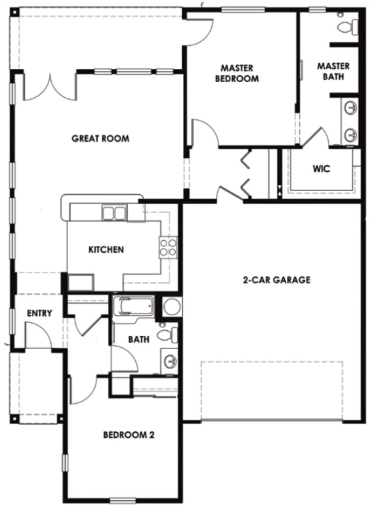 Cottage 2-Car Floorplan